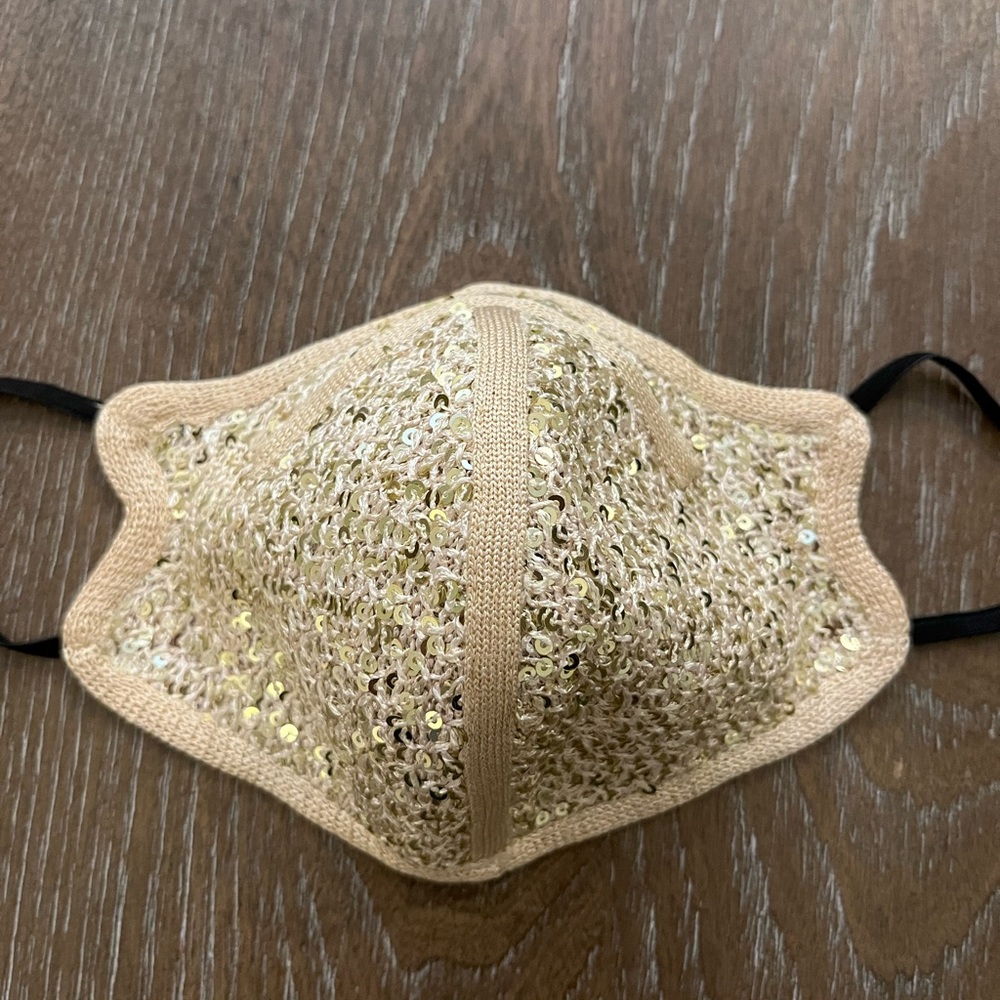 St. John Gold Sequined Mask
